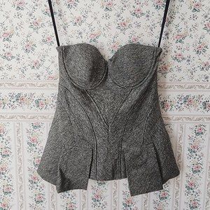 LAMB Tweed Bustier Top